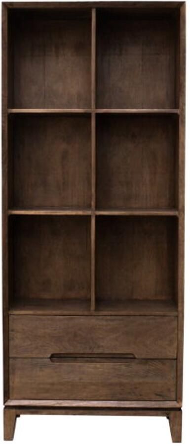 Livingfurn Boekenkast Cortez Mangohout 200 x 83 cm Bruin