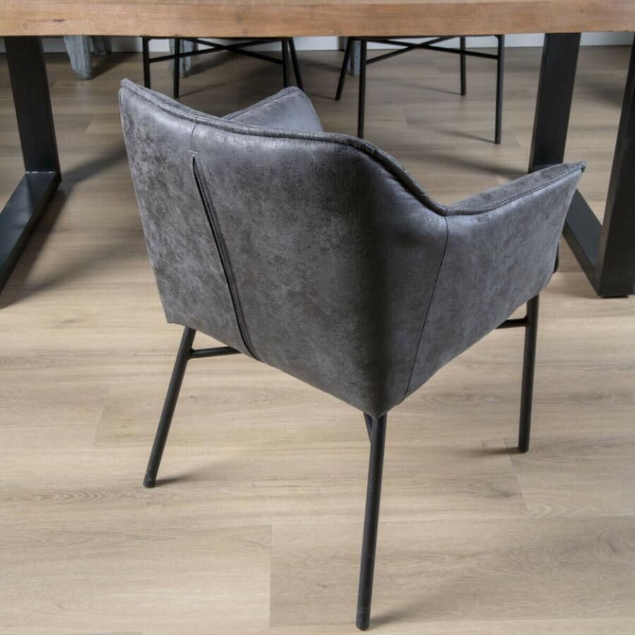 Livingfurn D Eetkamerstoel Denver Jackson Stof 60x62x82 - Foto 2