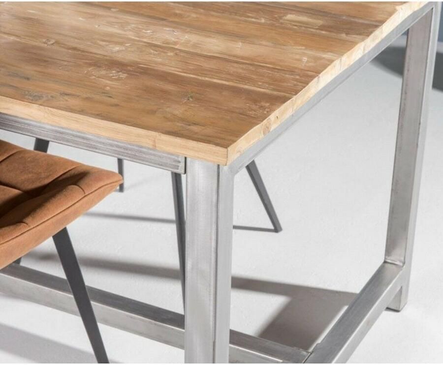 Livingfurn D Eetkamertafel Boston U-Poten Teakhout 180cm Bruin
