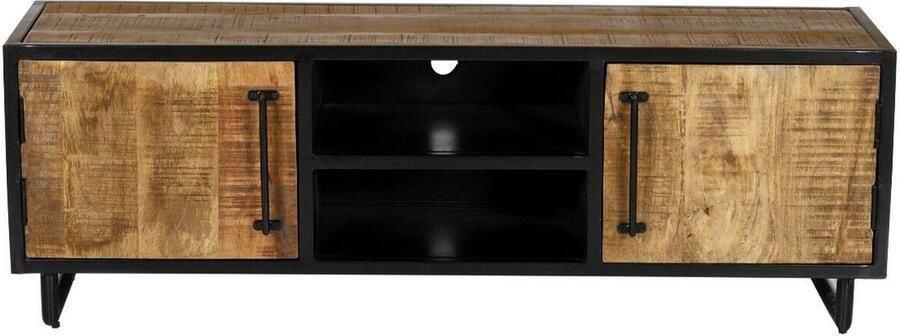 Livingfurn D TV Meubel Colorado 150 cm Mangohout Gecoat Staal