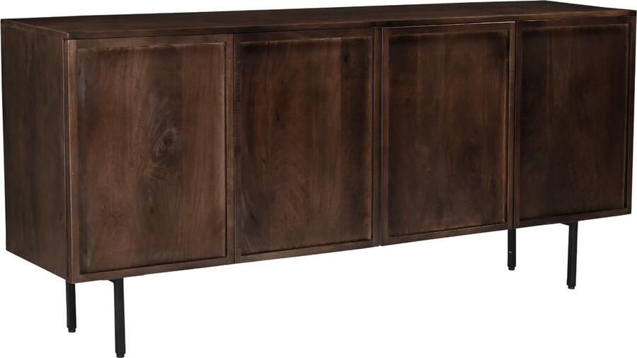 Livingfurn Dressoir Bruin Mangohout 180x40x75cm Elan