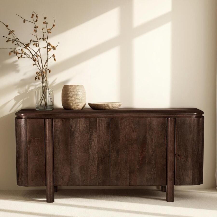 Livingfurn Dressoir Salano mangohout Brown 170x40x80 cm