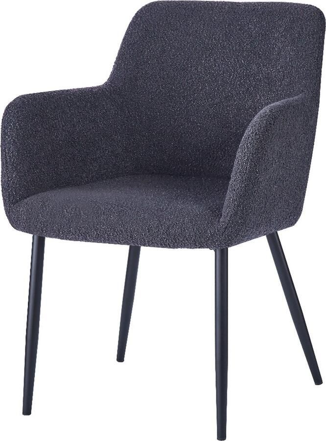 Livingfurn eetkamerstoel Brett antraciet