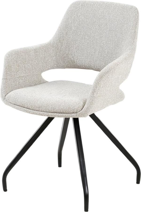 Livingfurn Eetkamerstoel Capp Beige Lodge set van 2