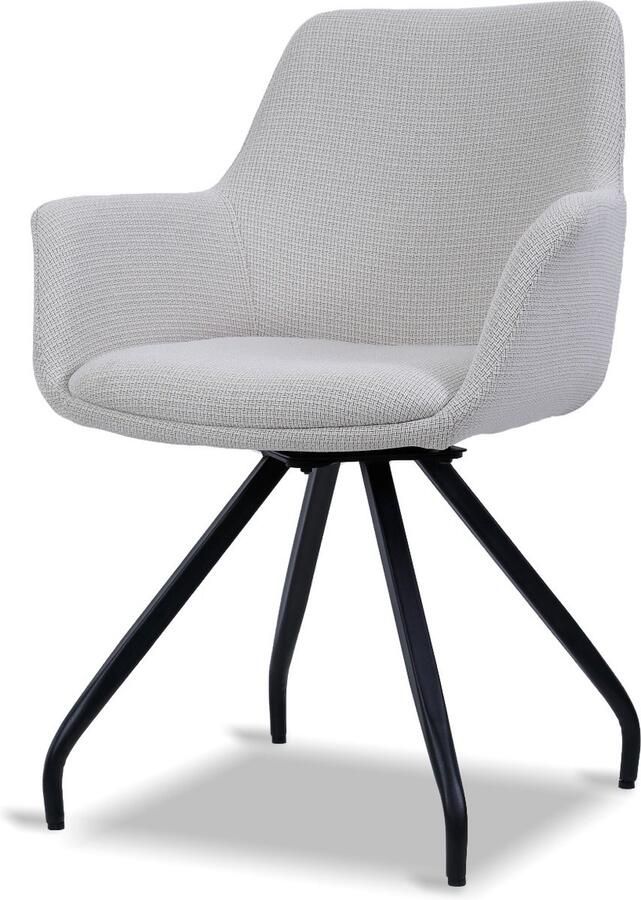 Livingfurn eetkamerstoel Duke grijs