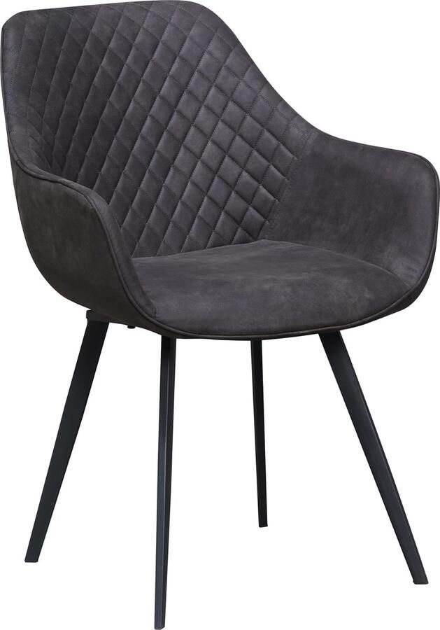 Livingfurn Eetkamerstoel Luca Antraciet Stof 60x50x85 - Foto 3