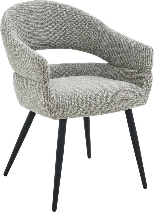 Livingfurn Eetkamerstoel Megan Taupe Set van 2