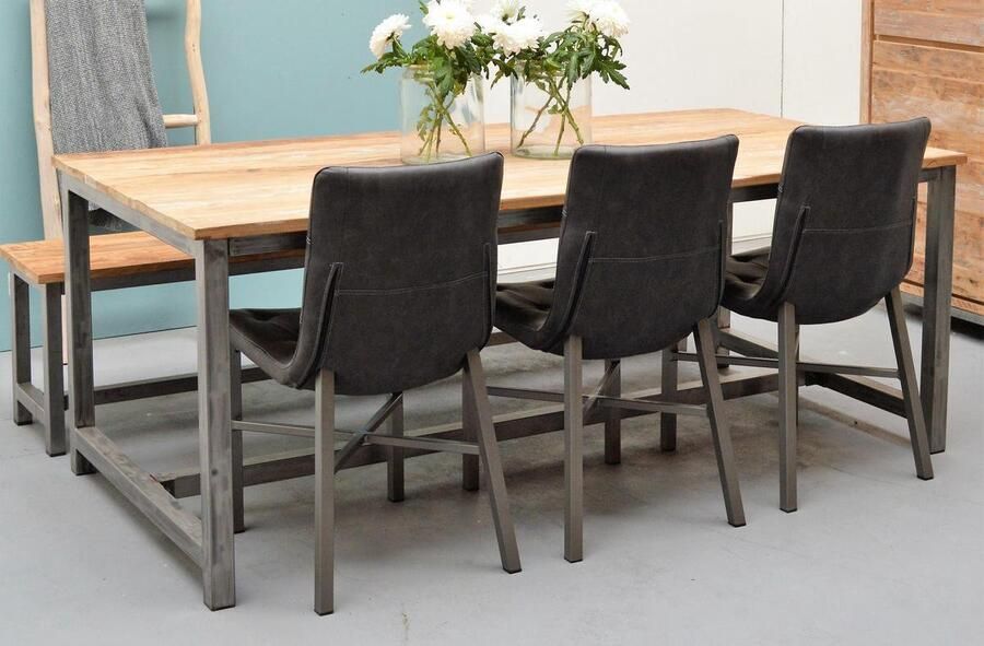 Livingfurn Eetkamerstoel Twenty Vintage Zwart