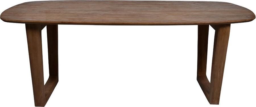 Livingfurn Deens Ovale Eettafel Cortez Mangohout 200 x 100cm Bruin Ovaal