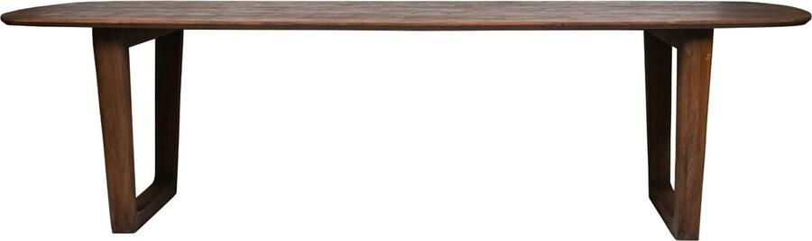 Livingfurn Deens Ovale Eettafel Cortez Mangohout 270 x 100cm Bruin