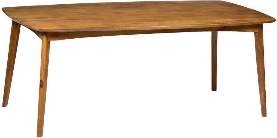 Livingfurn Eetkamertafel Elias 200cm- Klassieke eettafel Mangohout Bruin - Foto 5