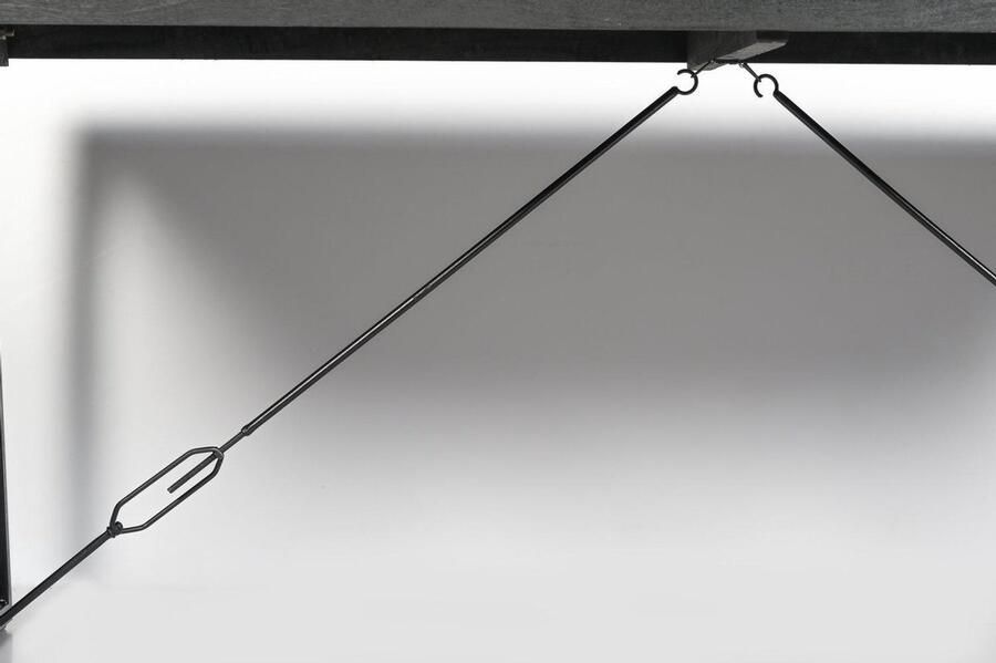 Livingfurn Eetkamertafel Norris 180x90x76 cm Mangohout Gecoat Staal