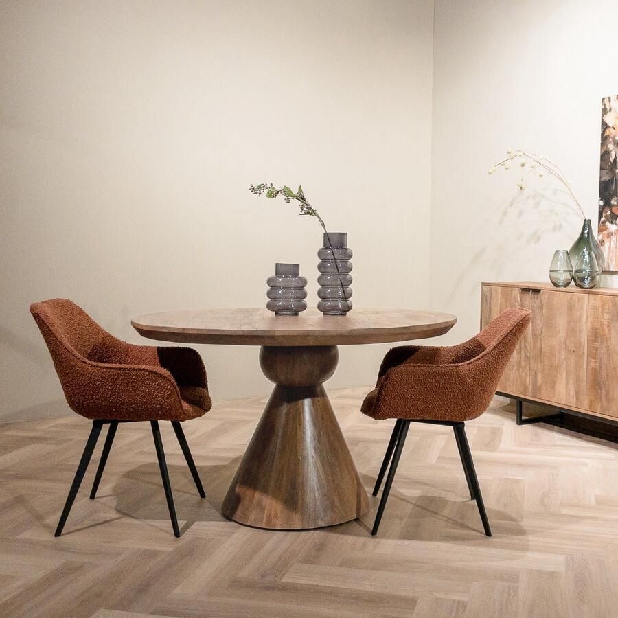 Livingfurn Eettafel Brix Bruin Mangohout