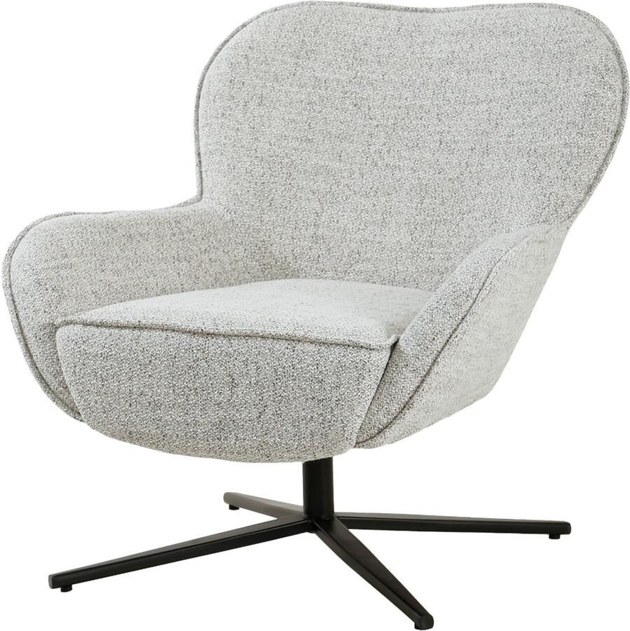 Livingfurn Fauteuil Sven Beige Stof Draaibaar