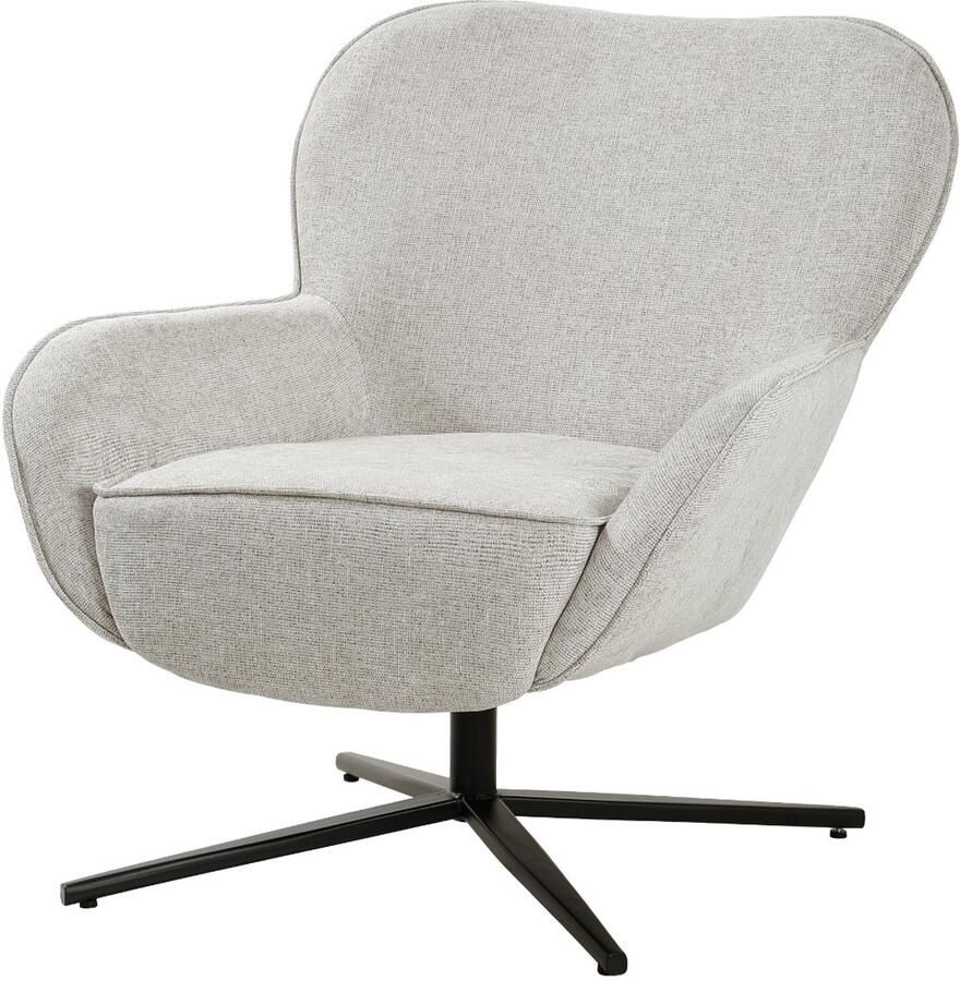 Livingfurn Fauteuil Sven Toffee Beige Stof Draaibaar
