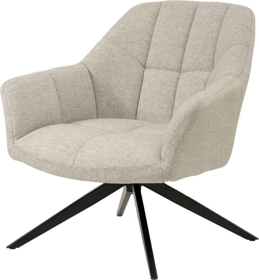 Livingfurn Fauteuil Tom Sand Beige Stof