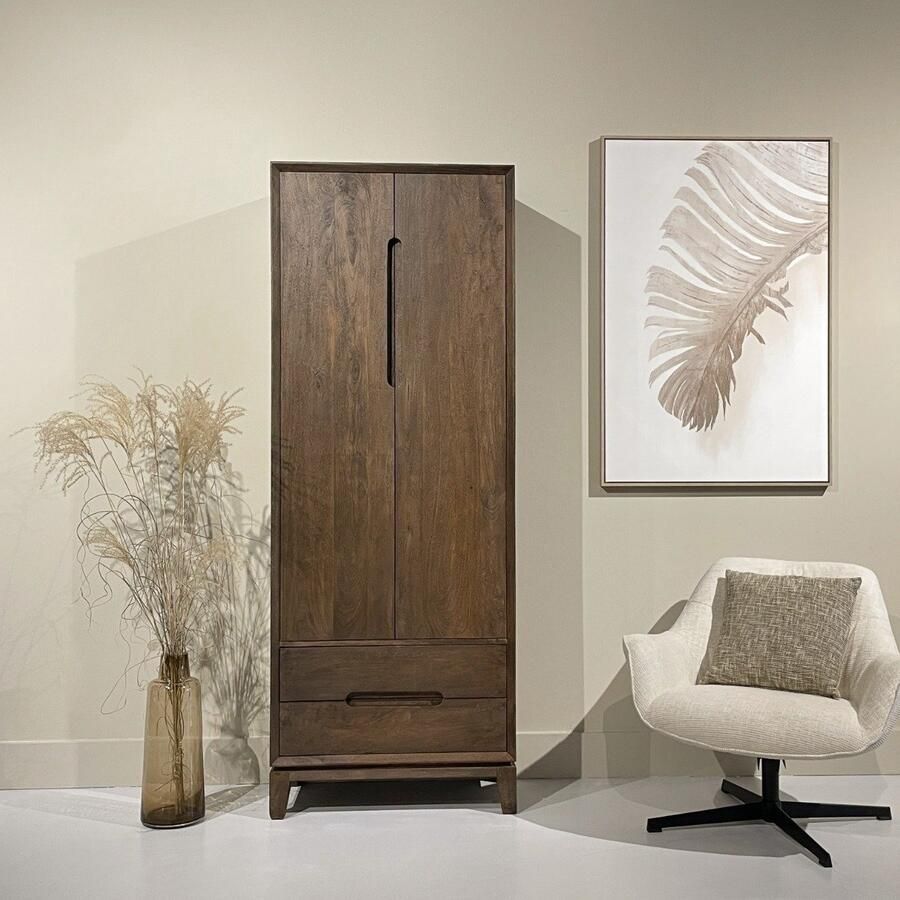 Livingfurn Opbergkast Cortez Mangohout 200 x 75cm Bruin