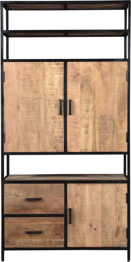 Livingfurn Kabinetkast Sturdy 40x100x200 Mangohout - Foto 2