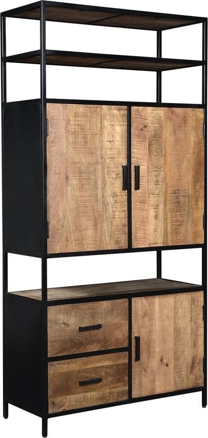 Livingfurn Kabinetkast Sturdy 40x100x200 Mangohout - Foto 3