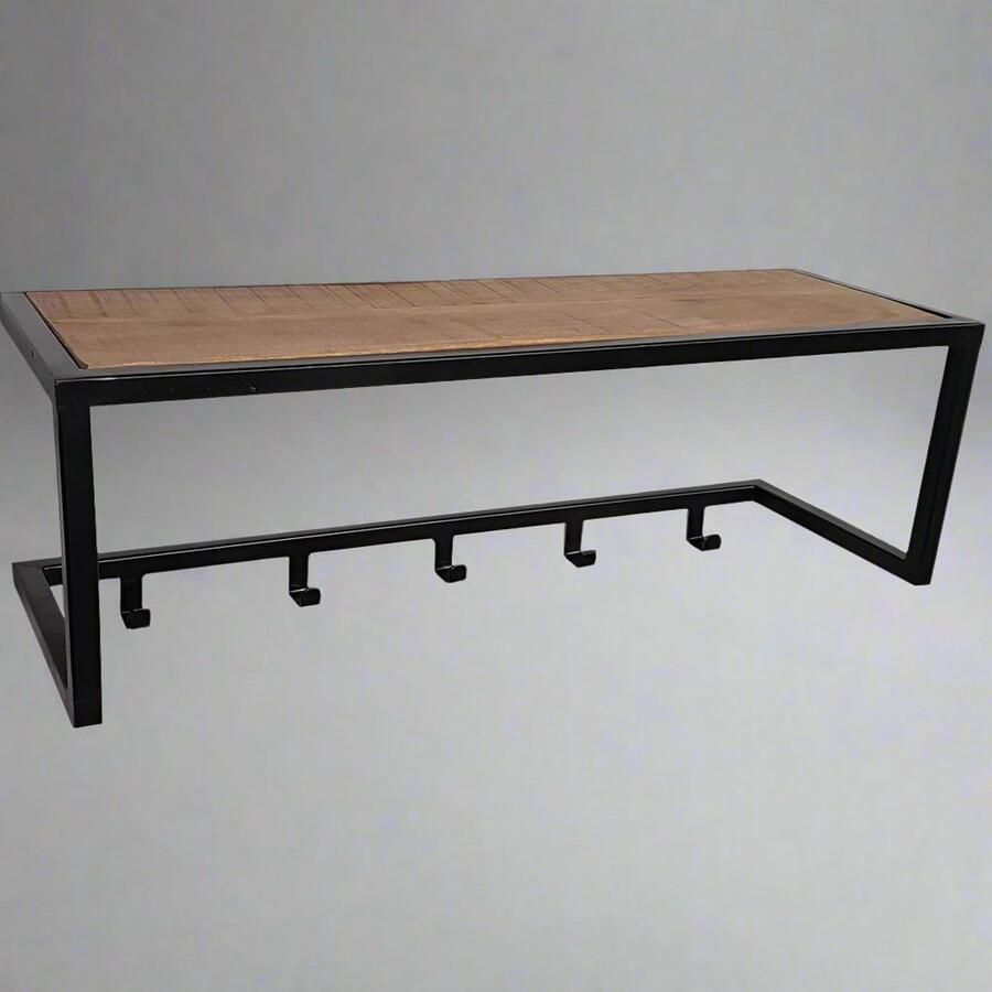 Livingfurn Kapstok Brix Zwart Mangohout