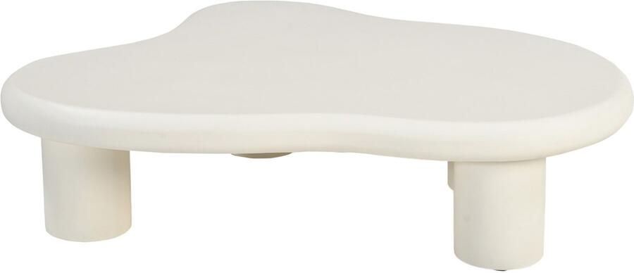 Brix Organische Salontafel Feline Beton Ciré 120 x 88cm Wit