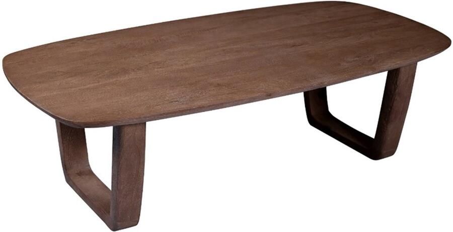 Livingfurn Deens Ovale Salontafel Cortez Mangohout 130 x 70cm Bruin Ovaal
