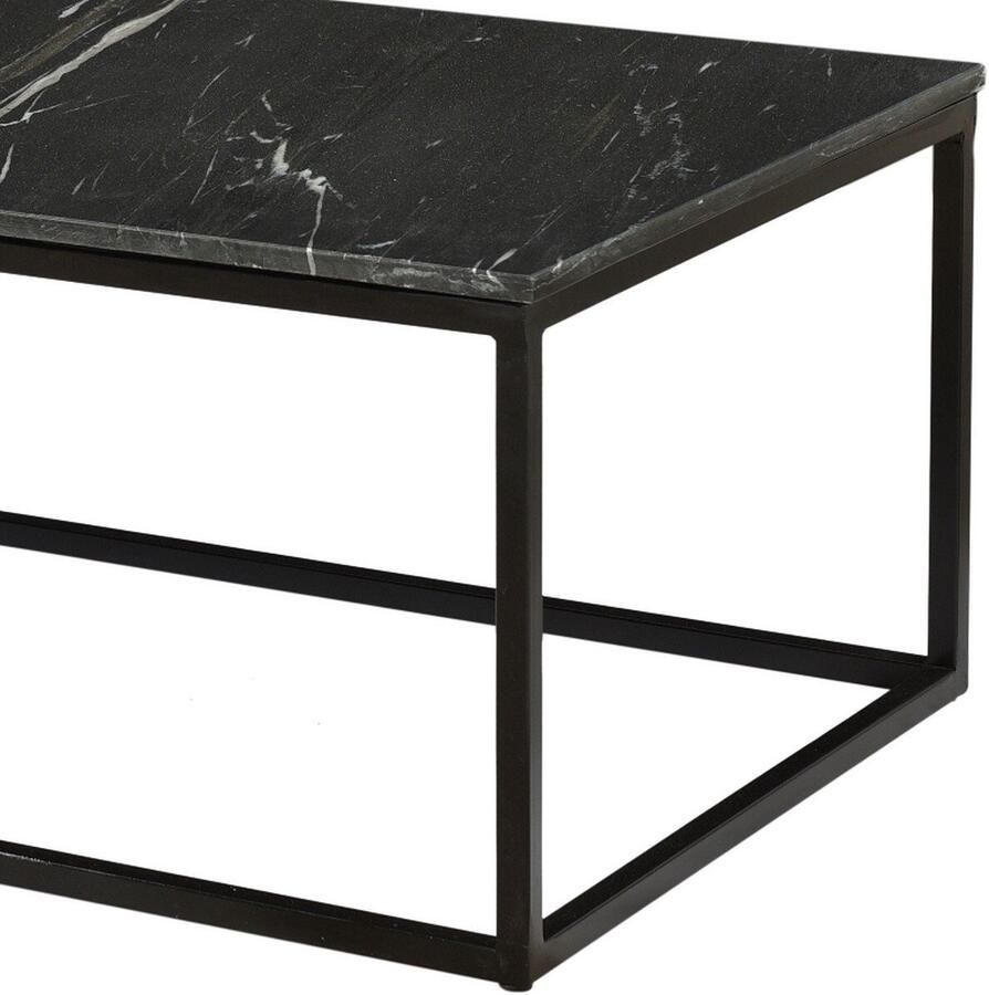 Livingfurn Salontafel Dion Marble 120cm Marmer Gecoat Staal
