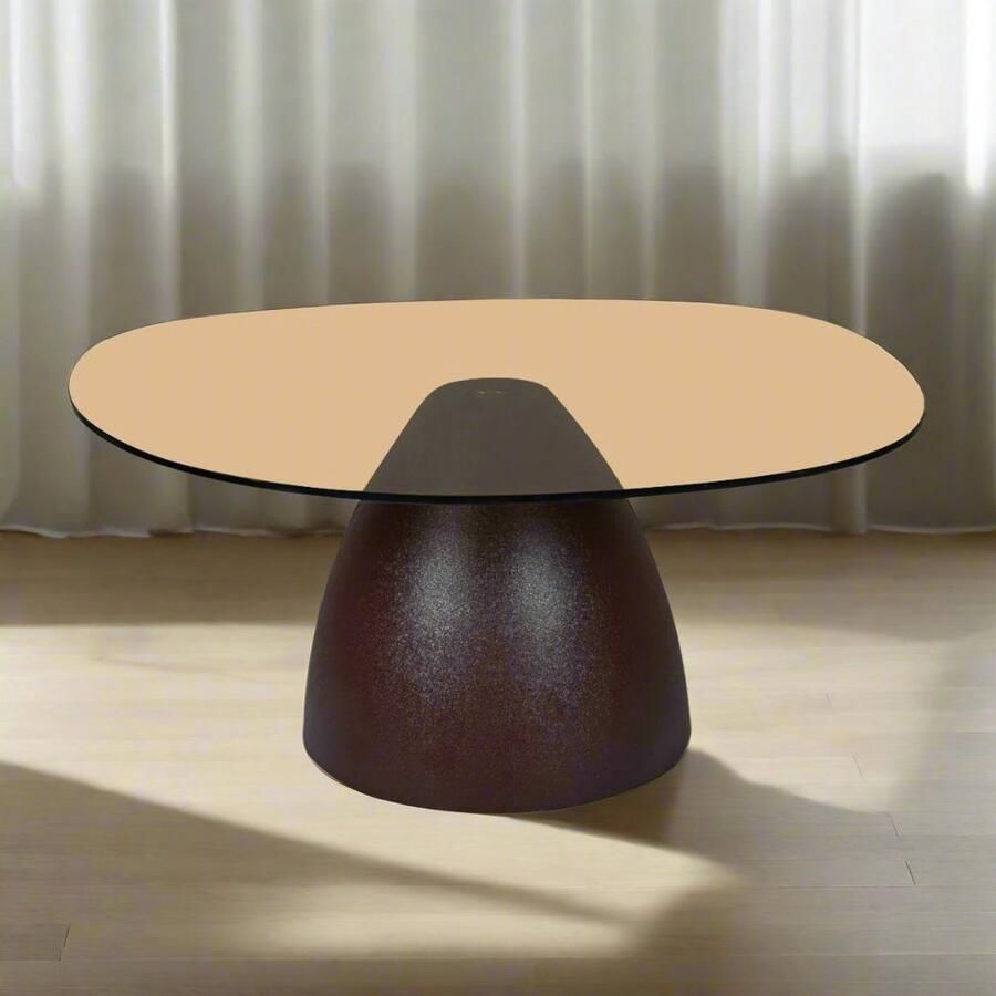 Livingfurn Salontafel Mylon Bruin Glas