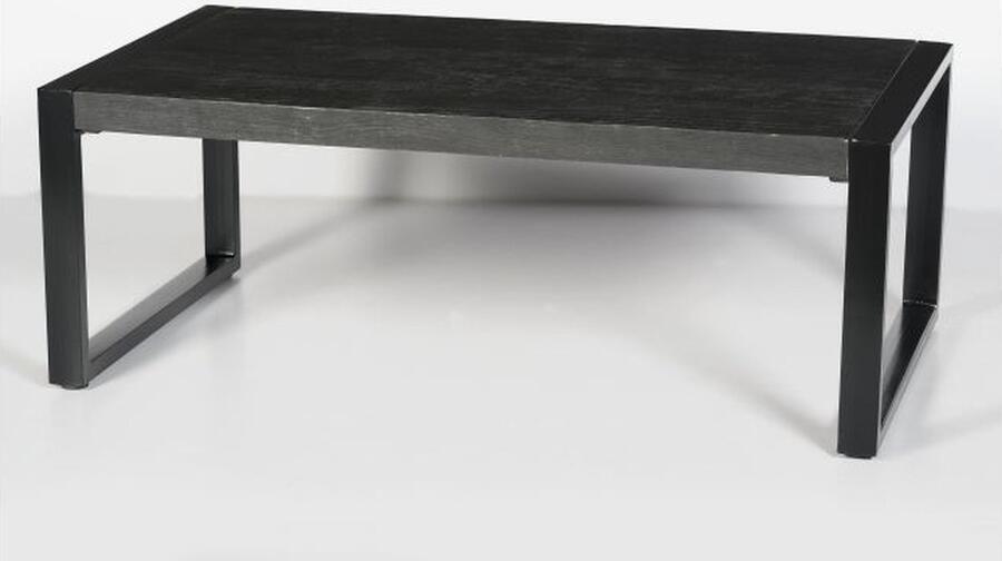 Livingfurn Salontafel Norris 110x60x45 cm Mangohout Gecoat Staal