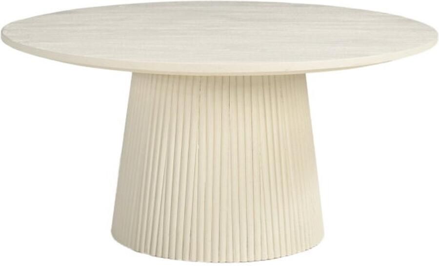Livingfurn Ronde Salontafel Patrice Mangohout 80cm Ivoor