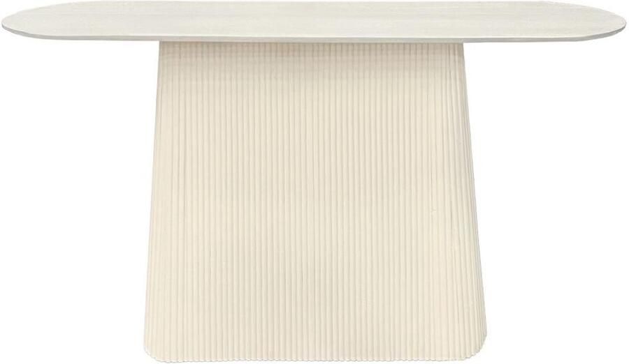 Livingfurn Ovale Sidetable Patrice Mangohout 140cm Ivoor - Foto 2