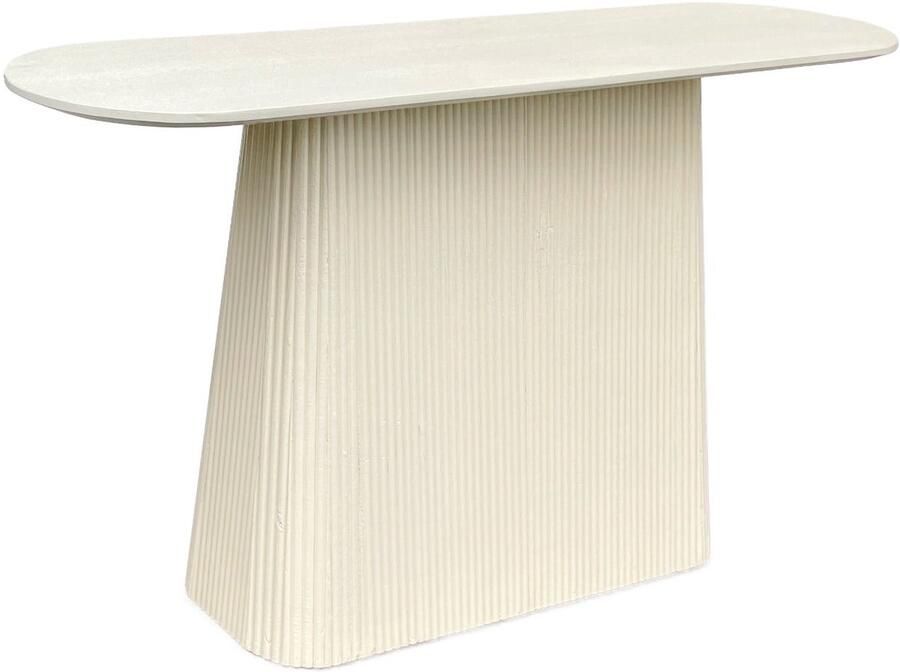 Livingfurn Bijzettafel Patrice Wit Mangohout