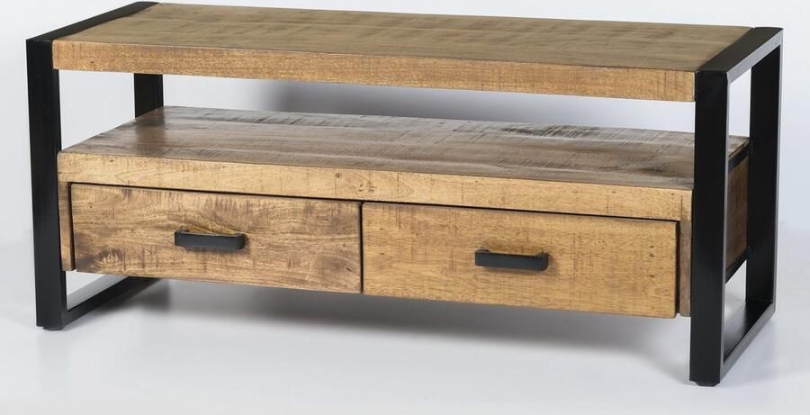 Livingfurn TV Meubel Nairobi 120cm Mangohout | Gecoat Staal - Foto 2