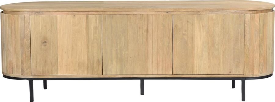 Livingfurn TV Meubel Noor Natural 170cm Mangohout Gecoat Staal - Foto 3