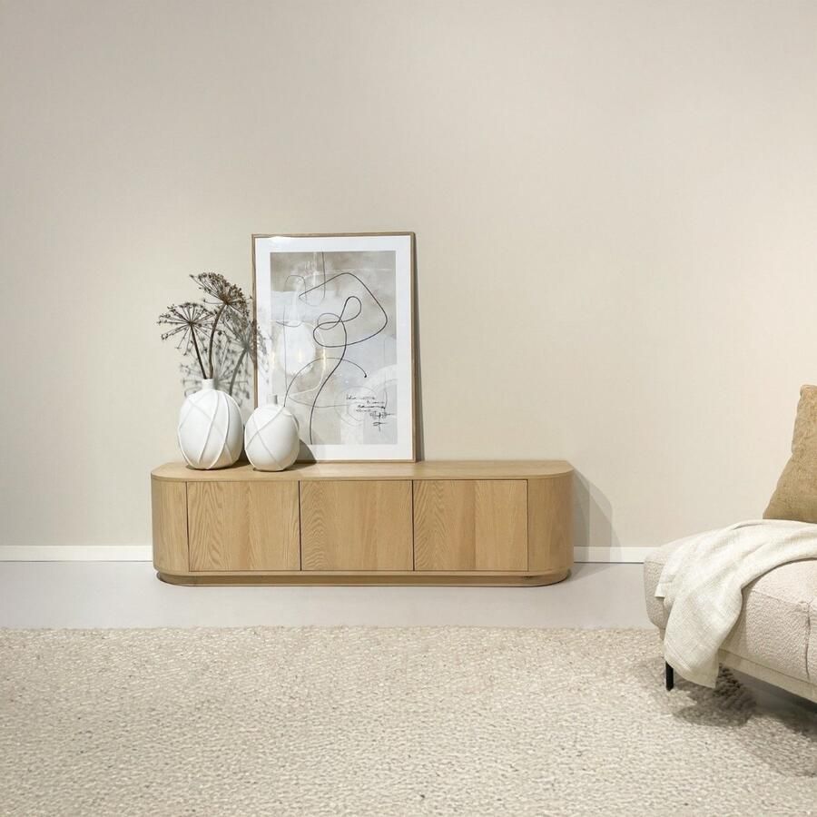 Livingfurn Tv-meubel Novero Naturel Eikenfineer 180cm