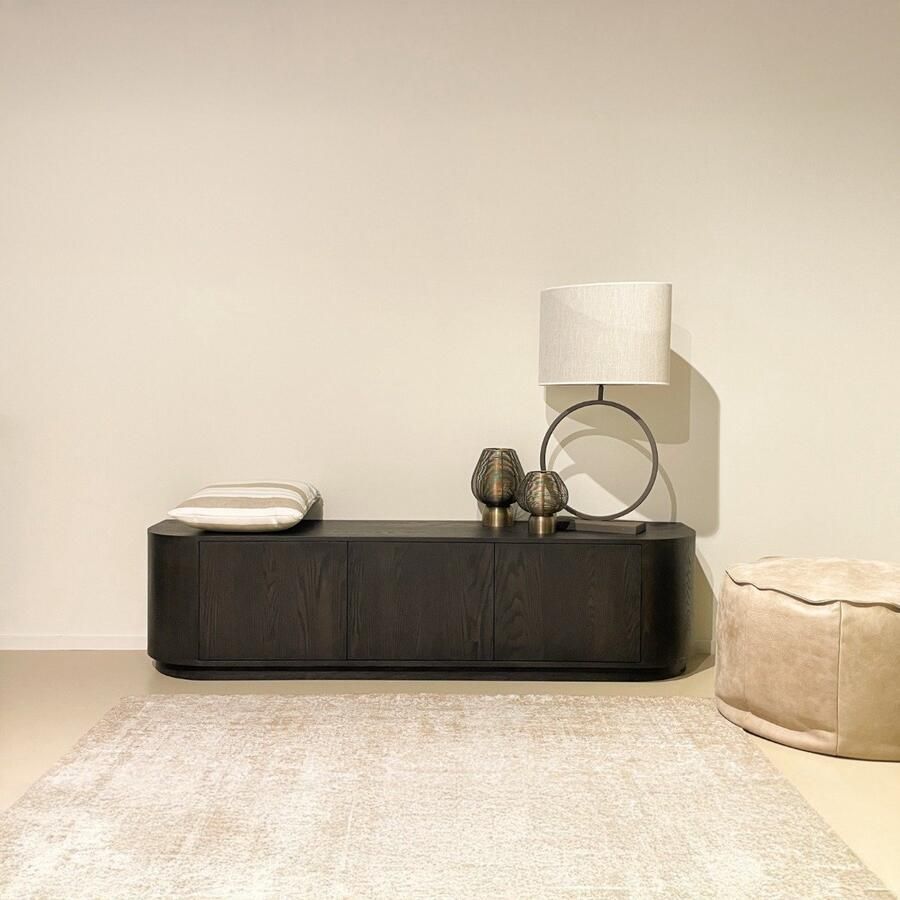 Livingfurn Tv-meubel Donkerbruin Eiken 180x40x45cm Novero