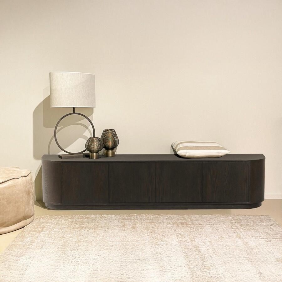 Livingfurn Tv-meubel Donkerbruin Eiken 220x40x45 Novero