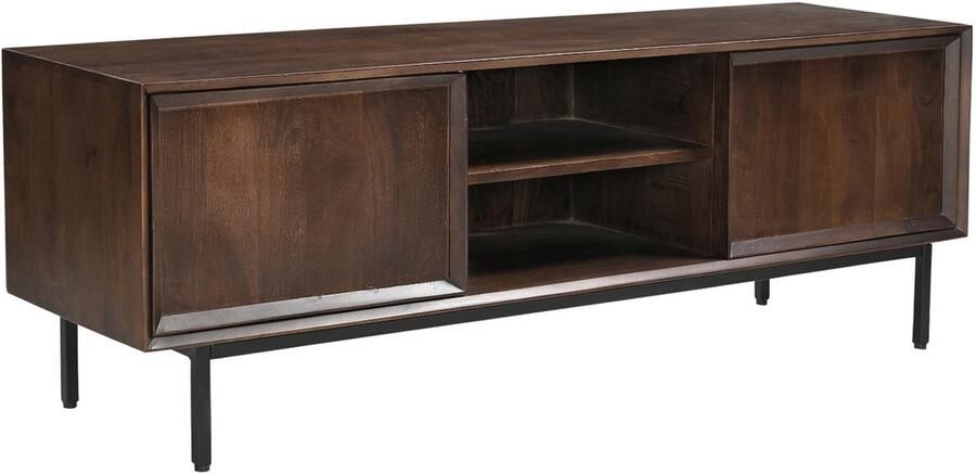 Livingfurn Tv-meubel Ravenstein Donkerbruin Mangohout 150x40x50cm