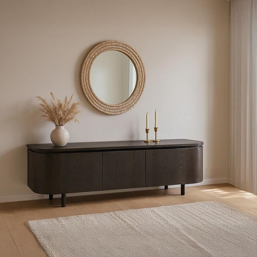 Livingfurn Tv-meubel Bruin Eikenfineer 170x43x56cm Tobago