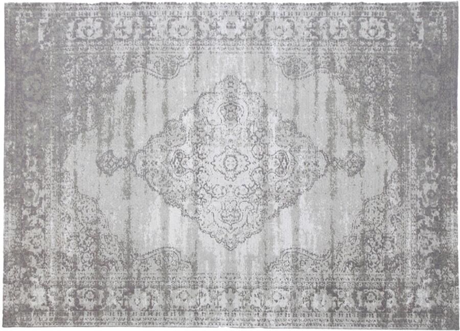 Livingfurn Vloerkleed Brix Grijs Katoen