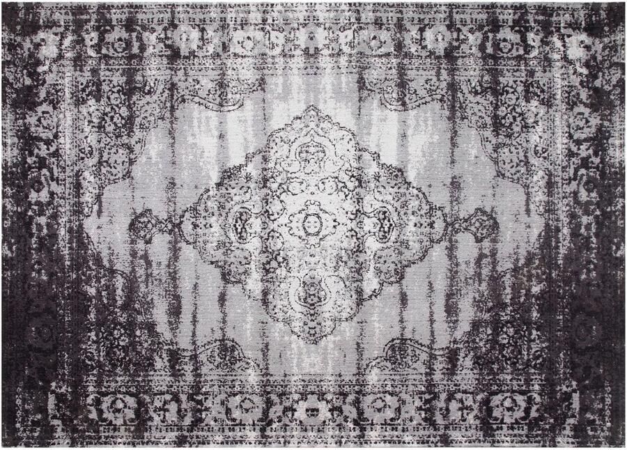 Livingfurn Vloerkleed Brix Zwart Katoen