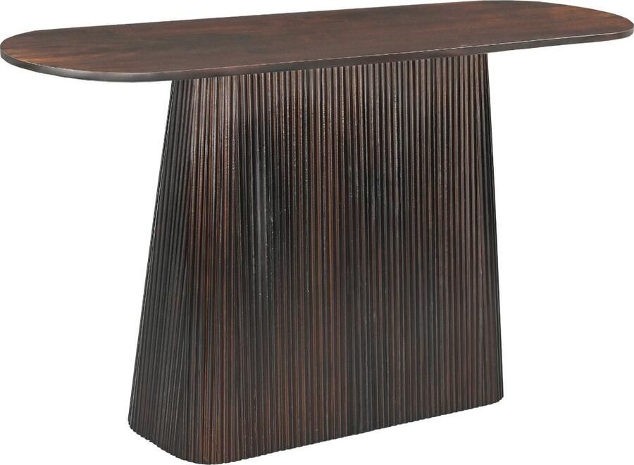 Livingfurn Ovale Sidetable Salvator Mangohout 140cm Bruin Ovaal - Foto 2