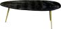 Livingfurn Salontafel Organic Zwart Goud 55x110x40 Marmer - Thumbnail 1