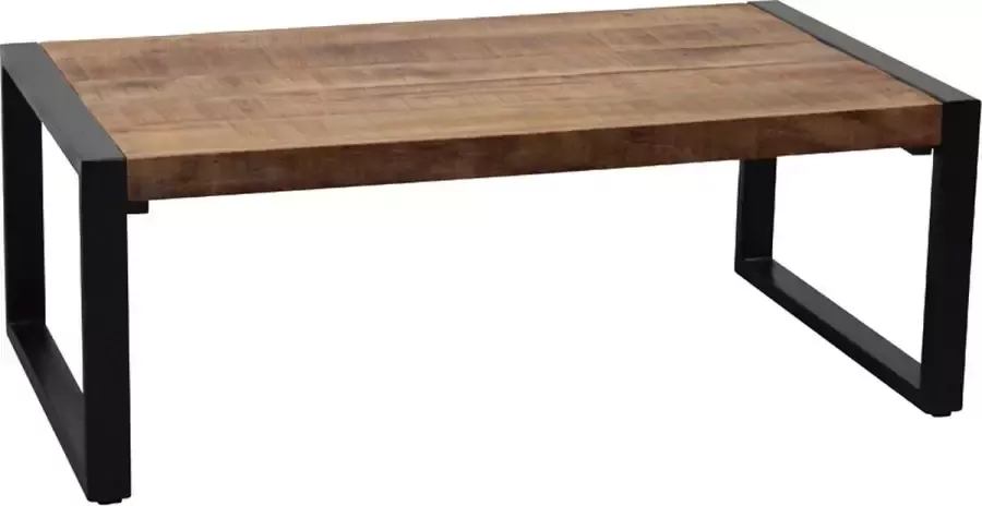 Livingfurn Salontafel Strong 110 x 60cm Mangohout en staal Bruin - Foto 2