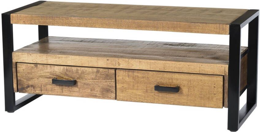 Livingfurn TV Meubel Nairobi 120cm Mangohout | Gecoat Staal - Foto 2