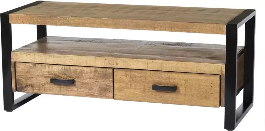 Livingfurn TV Meubel Nairobi 120cm Mangohout | Gecoat Staal - Foto 3