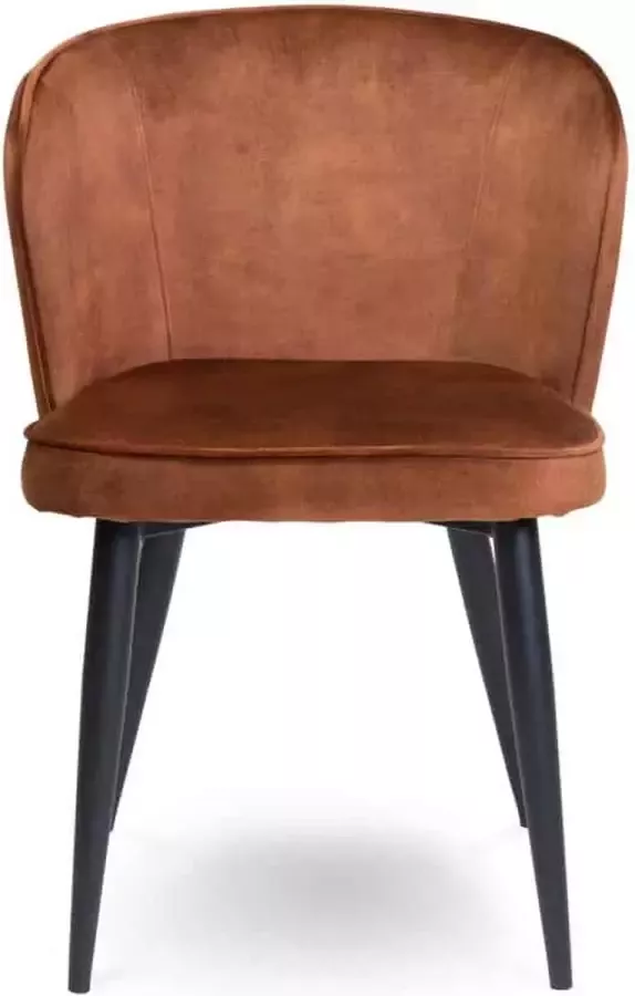 Liviza Stoel Loka Terracotta Velvet Rond Terra 78 cm 525 cm 62 cm - Foto 3