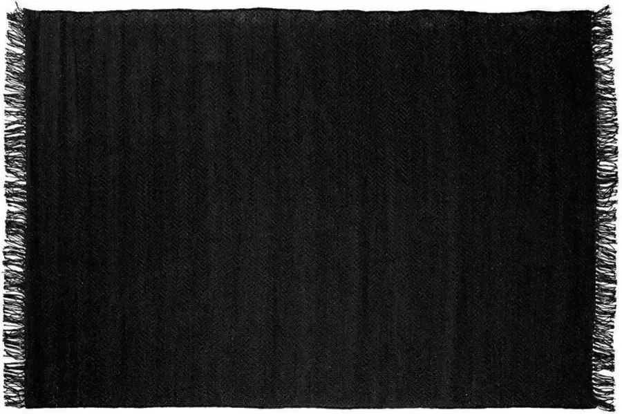 Liviza Vloerkleed visgraat zwart Carbo 160 x 230 cm - Foto 1