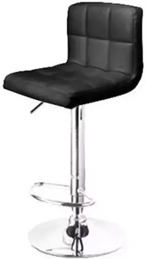 Lizzely Garden & Living SET DEAL: 2 stuks Barkruk Anel met rugleuning: zwart leder barstoel - Foto 3