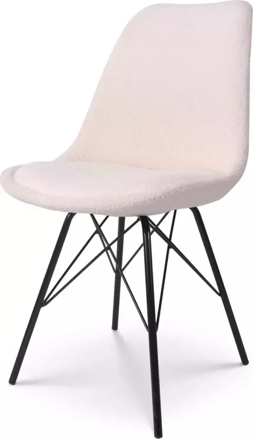 Lizzely Garden & Living Eetkamerstoel Viga gebroken wit teddy eetstoel - Foto 4